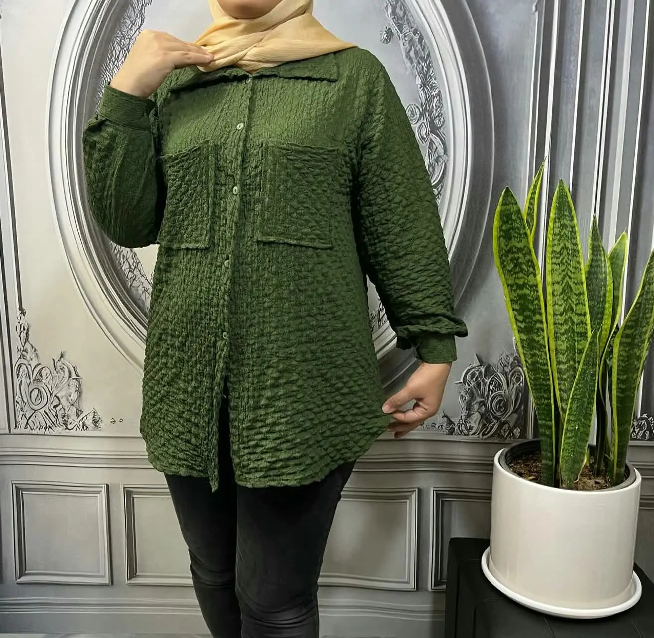 🖋نام: مانتو جلو دکمه‌ای مهرنوش
