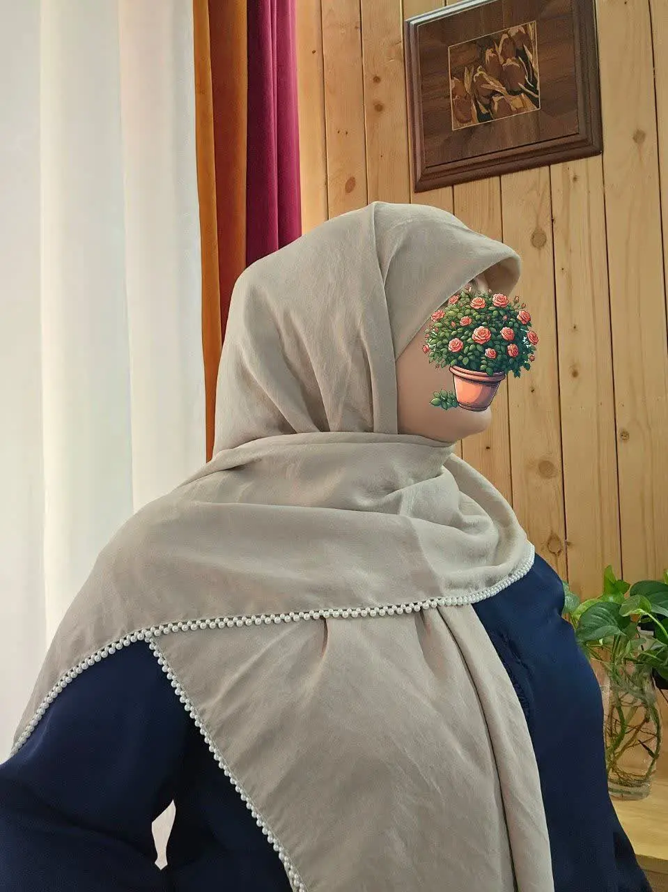 روسری کوپرا مرواریدی