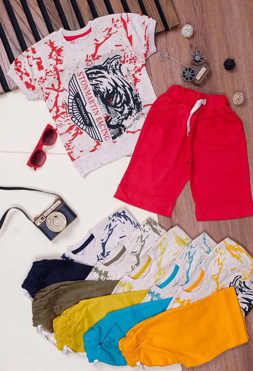 👕نام کالا: #تیشرت شلوارک ببری اسپرت
