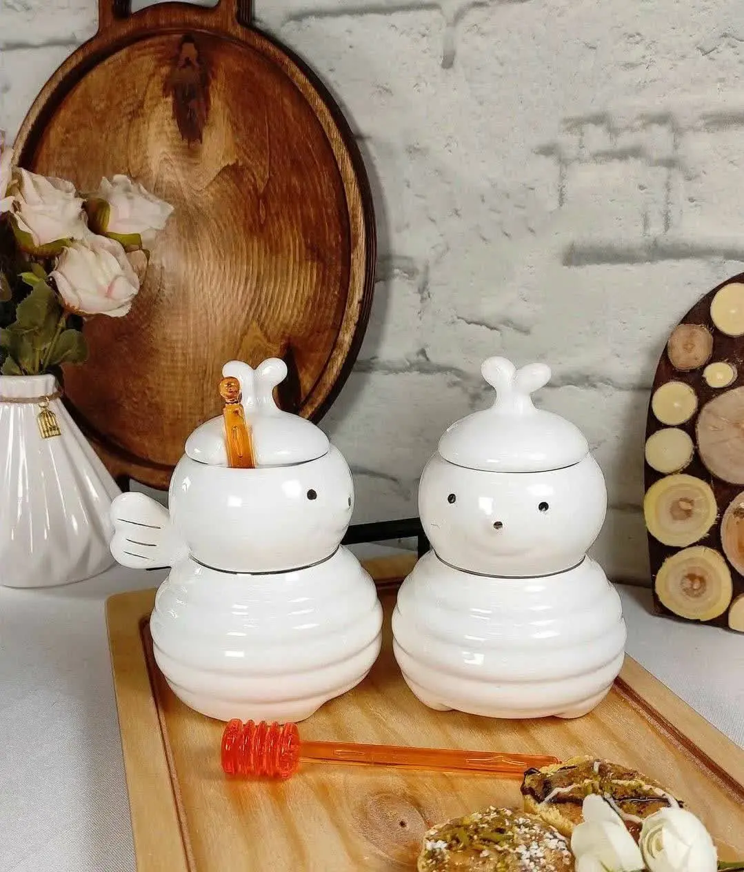 عسل خوری زنبوری سرامیکی قاش...