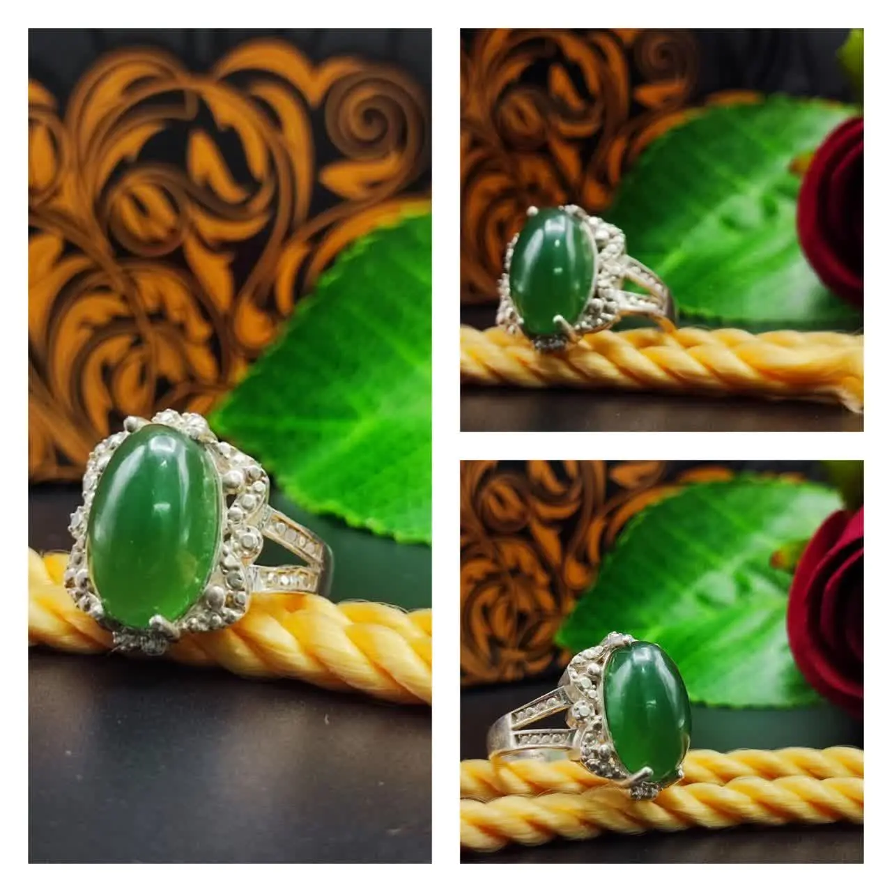 #انگشتر_زنانه_یشم
