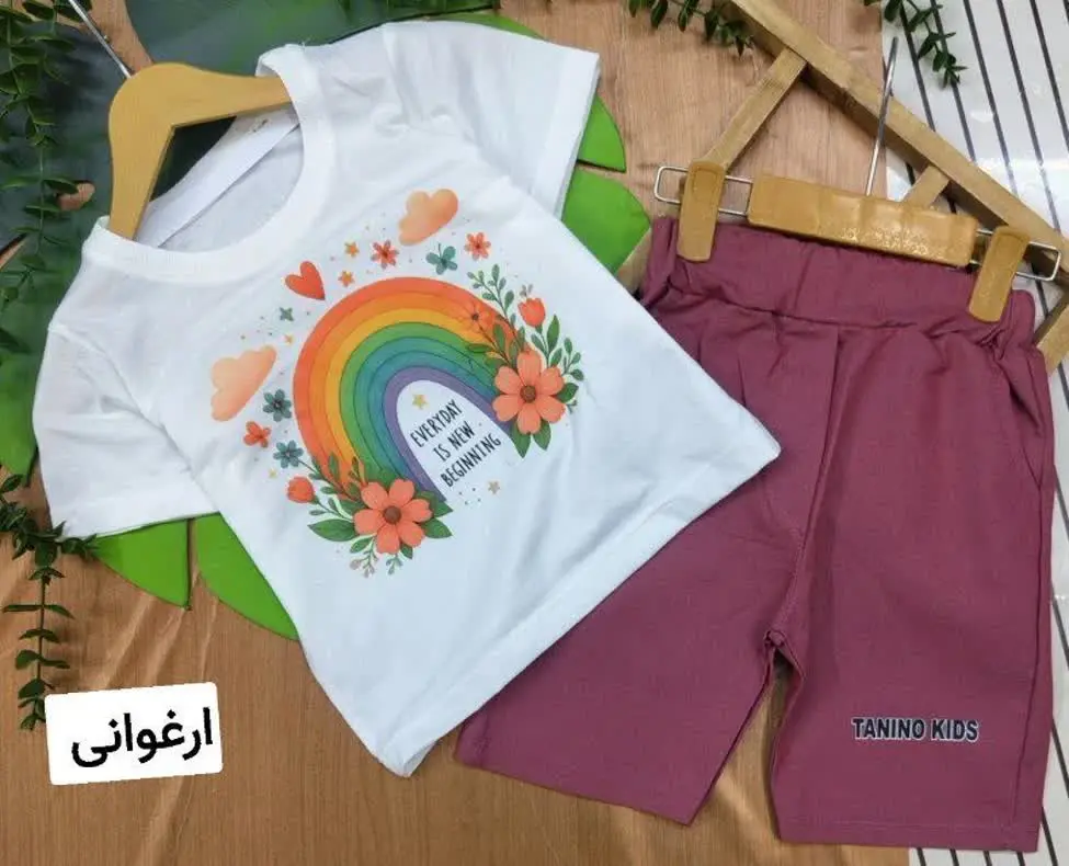 تیشرت و شلوارک دخترانه رنگی...