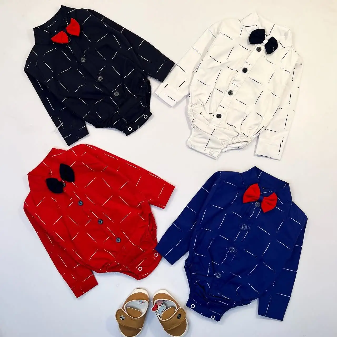 پیراهن زیردکمه‌ای پسرانه👶
