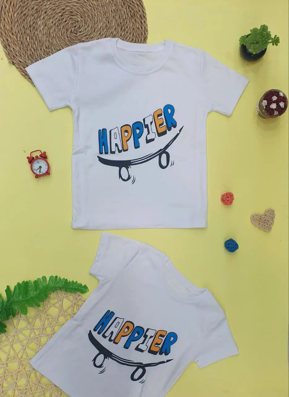👕تیشرت سفید چاپ رنگی
