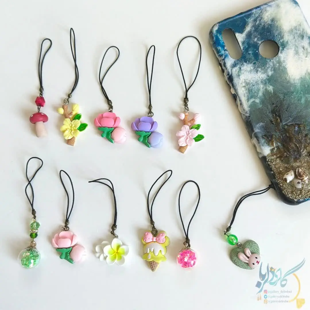 آویزموبایل، فلش و زیپ کیف فانتزی 
