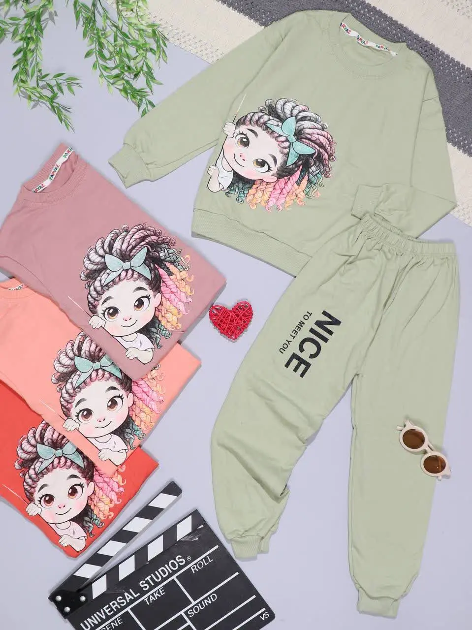 👫بلوز و شلوار دخترانه موفرف...