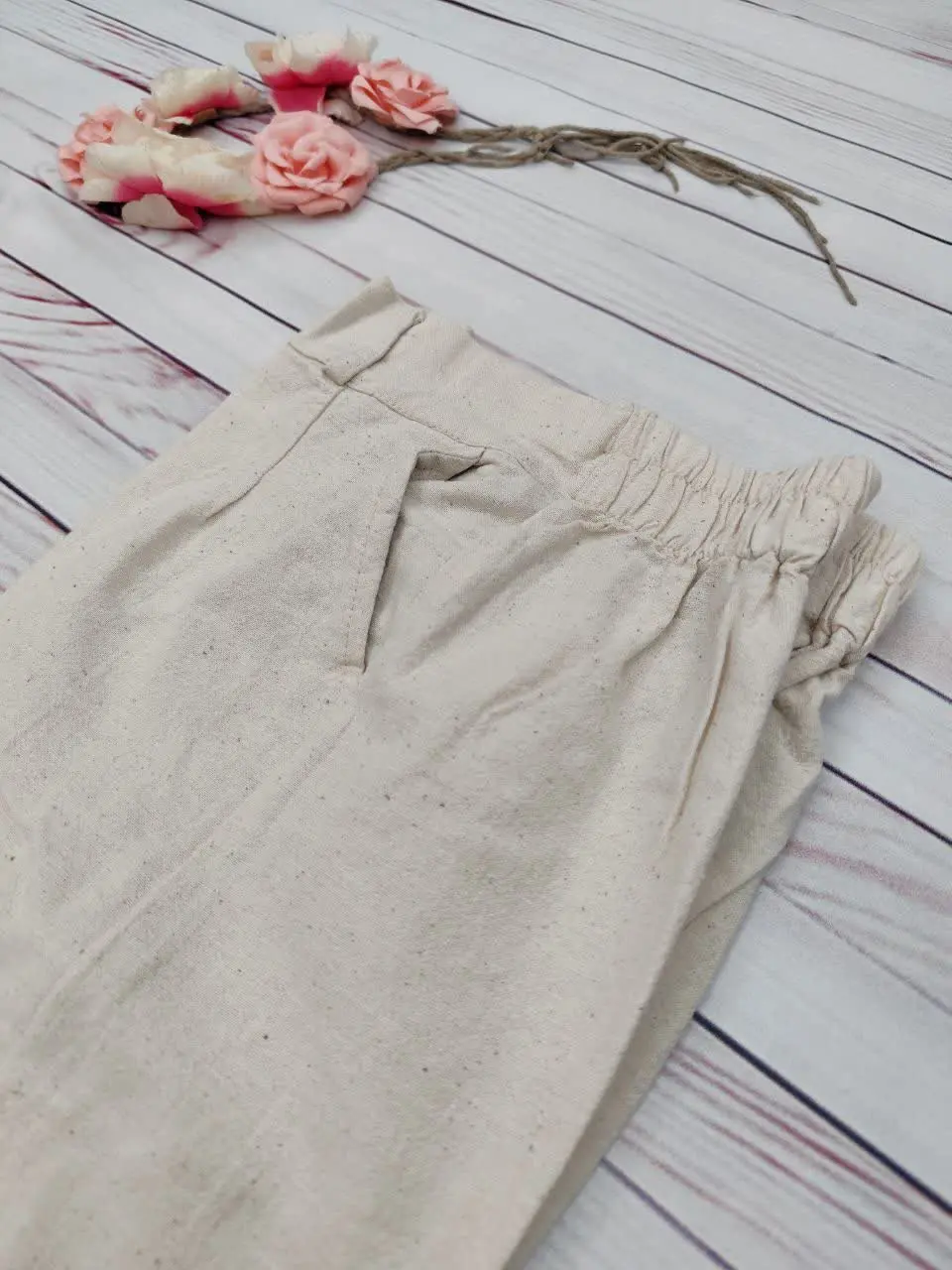 🖋نام: شلوار لینن کرم 😍
