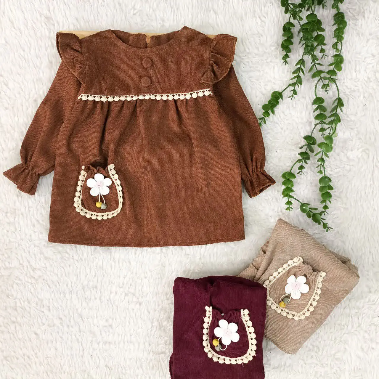 پیراهن مخمل کبریتی😍