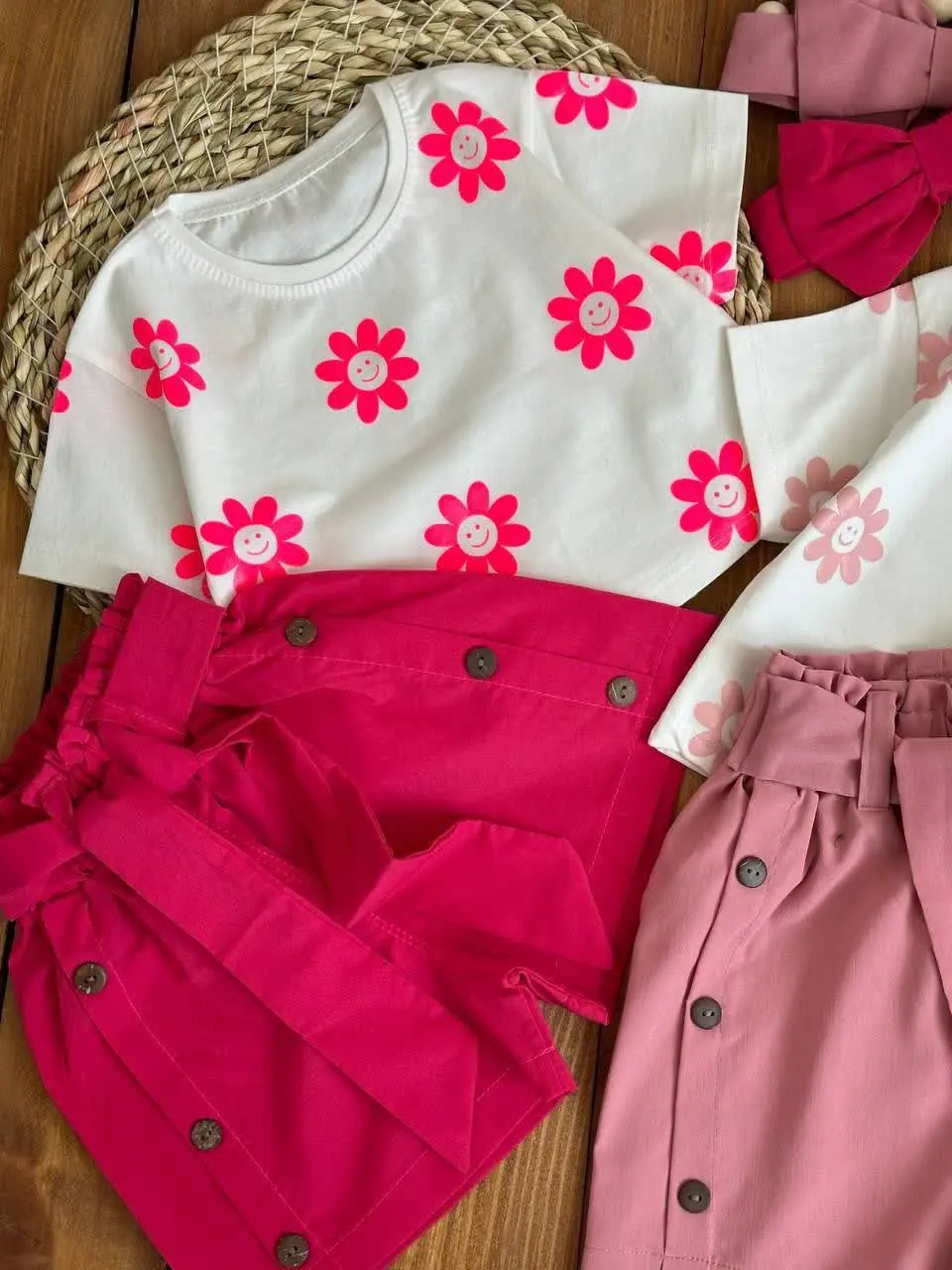 🌸۳ تیکه کراپ شلوارک و تل🌸
