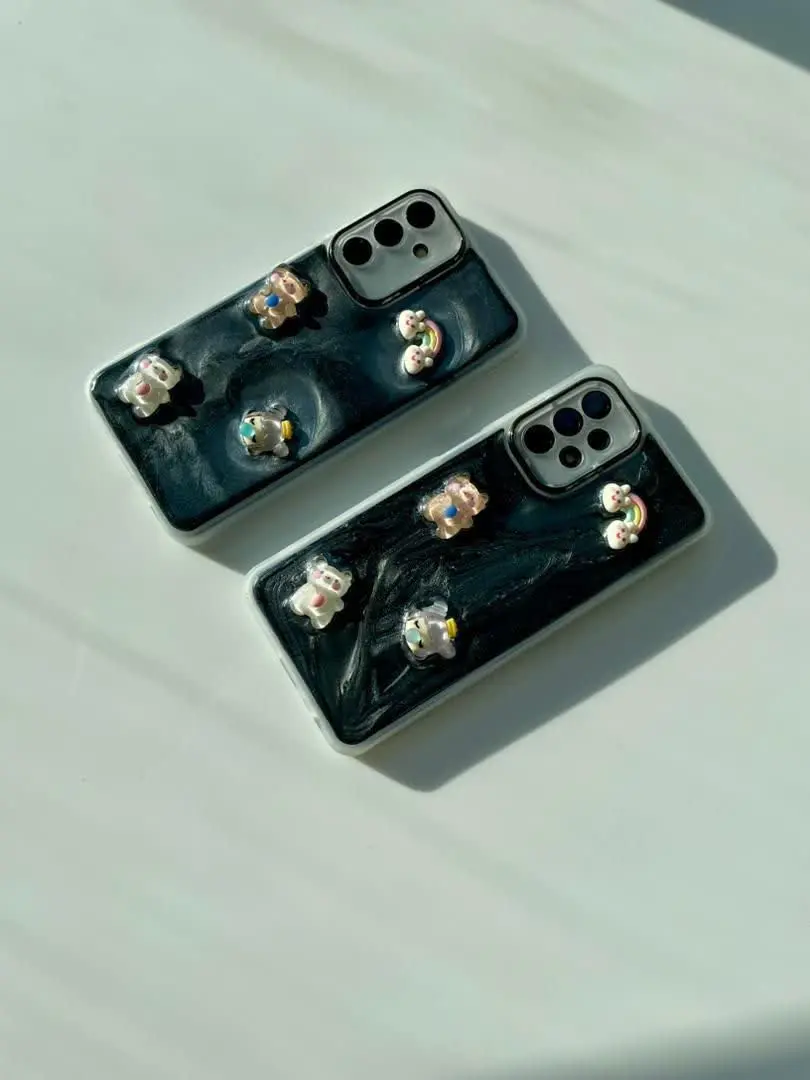 📱مدل قاب: قاب رزین رنگی عروسکی مخصوص انواع #سامسونگ #شیائومی 
