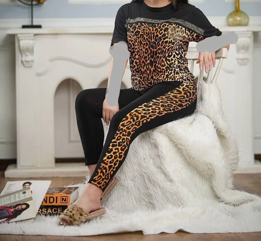 🖋نام: تیشرت شلوار پلنگی سلنا
