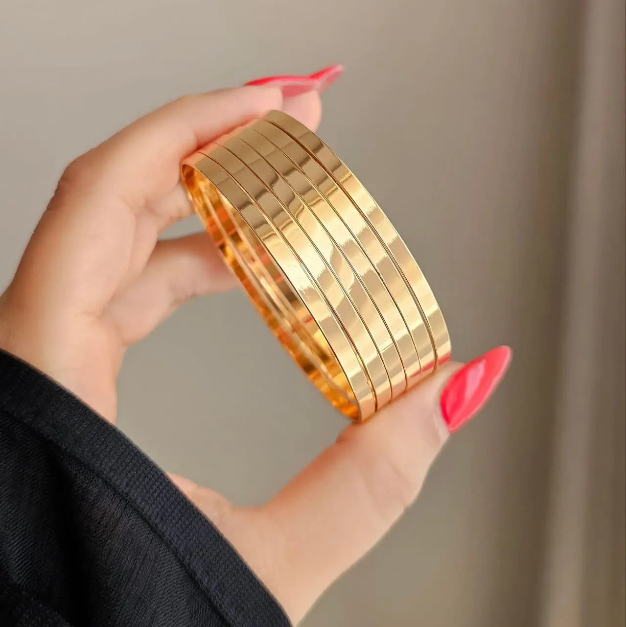 النگو ۳میل آینه ای تخت جدید 😍