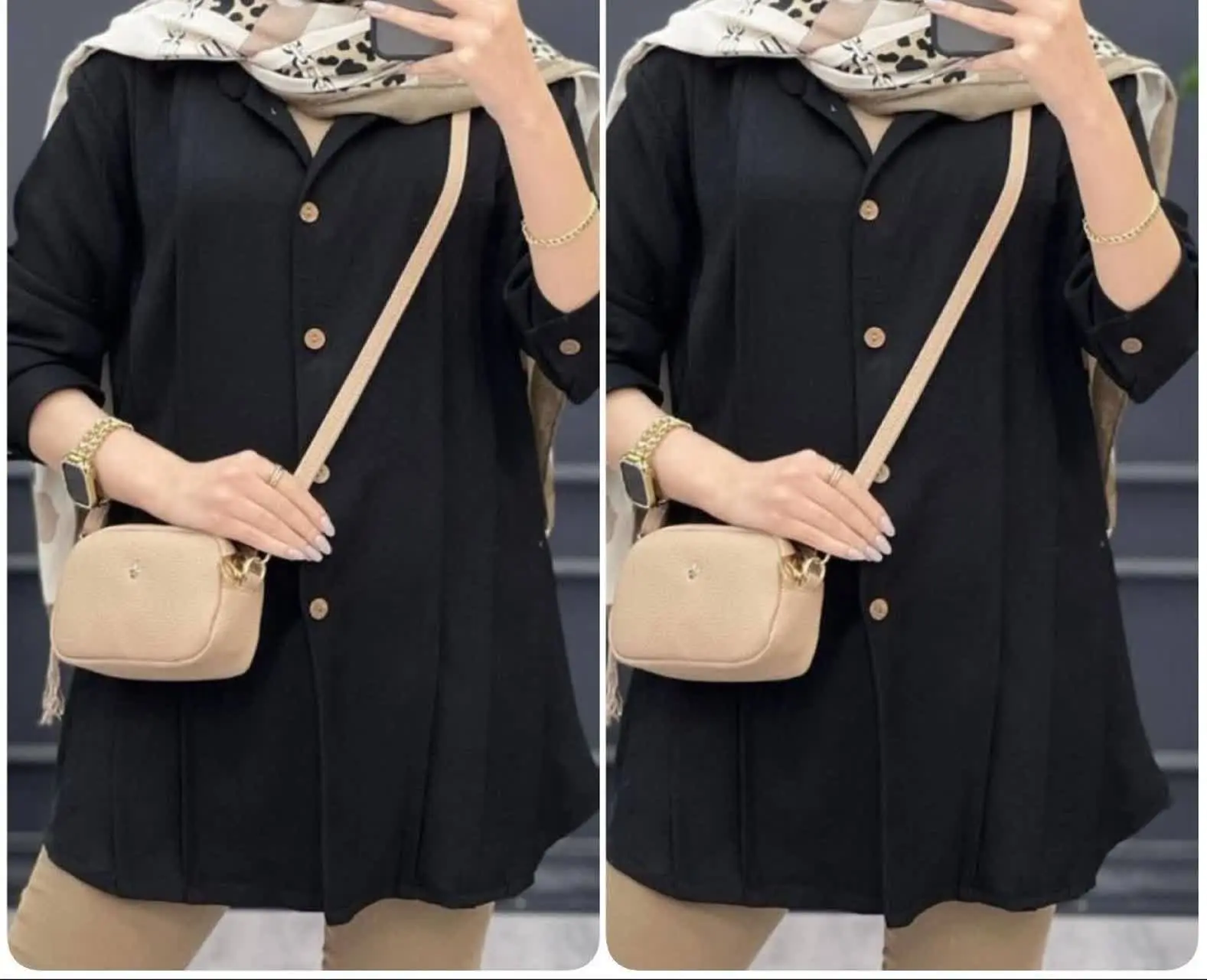 ❤️نام: مانتو مدل گیلدا🏴 ((ویژه محرم)) 🏴
