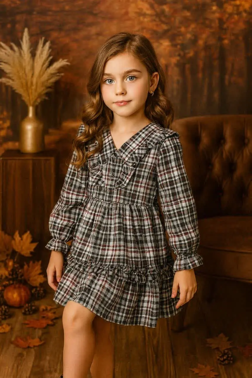 🎄 سارافون کشمیر چهارخونه یق...