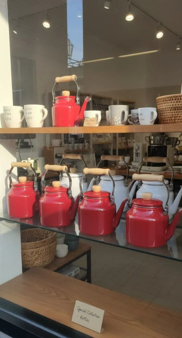 کتری تک لعابی در دو سایز و...