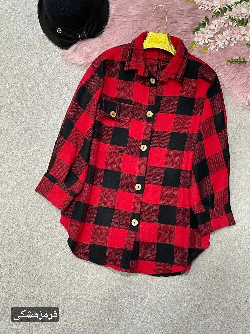 #تونیک مانتویی چهارخونه پانچ ملورین🍁
