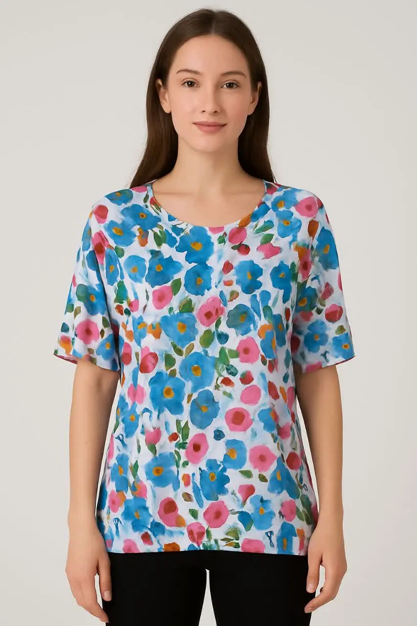 🌼تیشرت‌های نخی قواره دار
