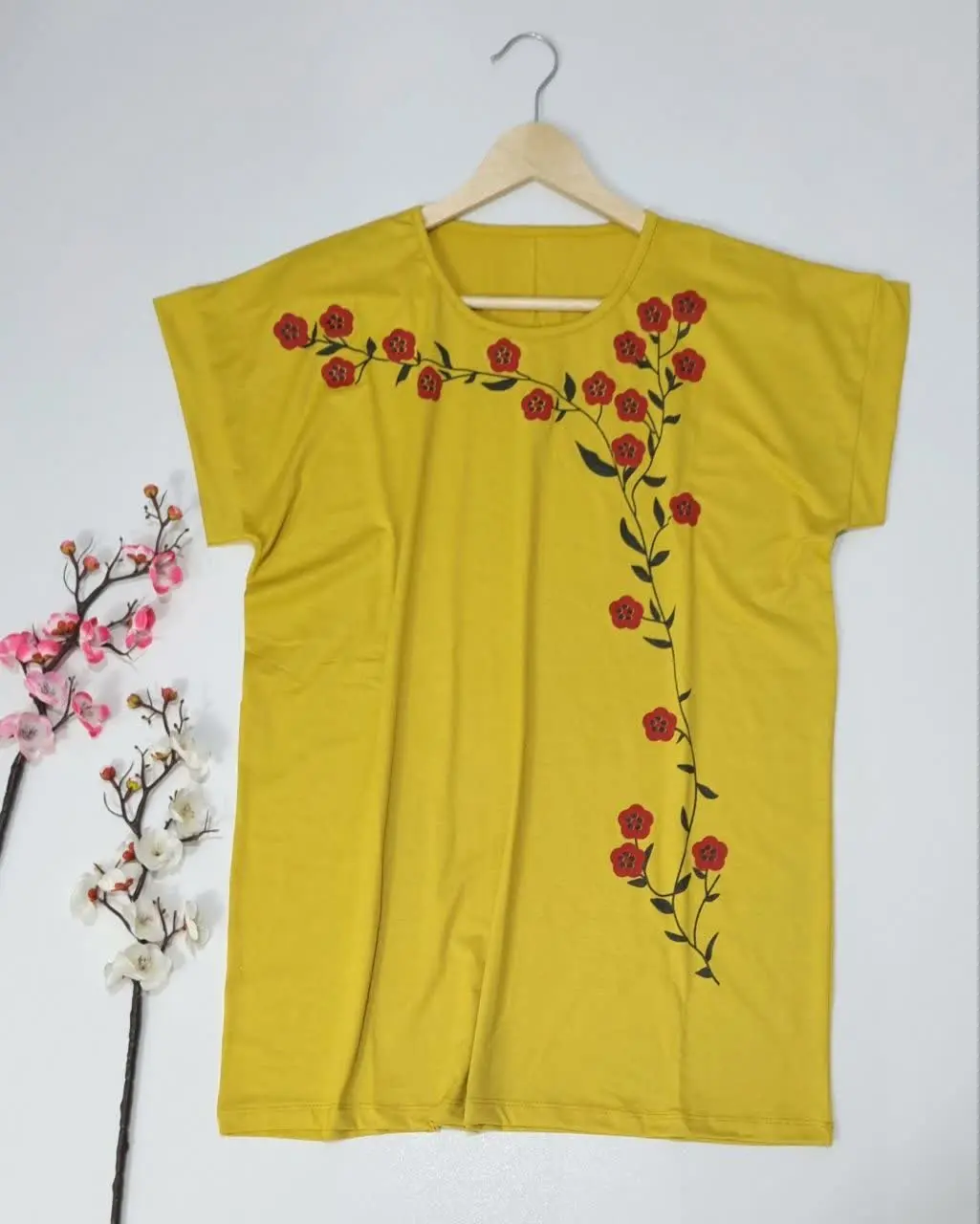 💥 #تیشرت زنانه چاپ شکوفه
