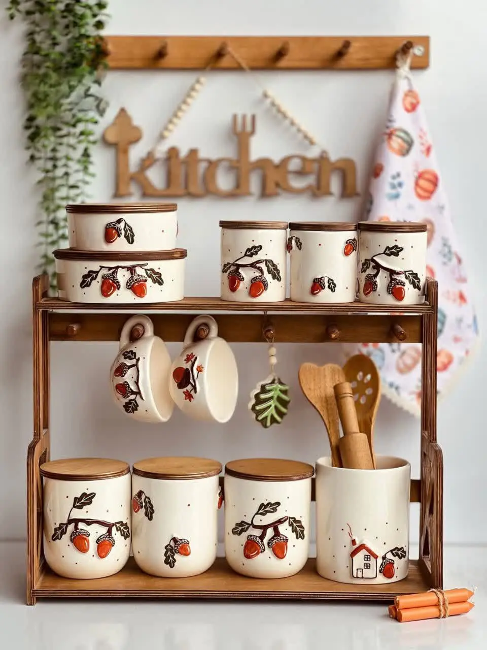 💥ست پاسماوری طرح بلوط برجسته💥