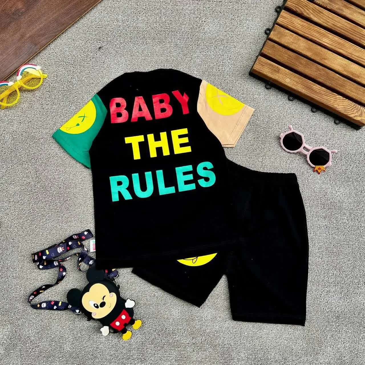 ست تیشرت وشلوارک استیکر😍😍
