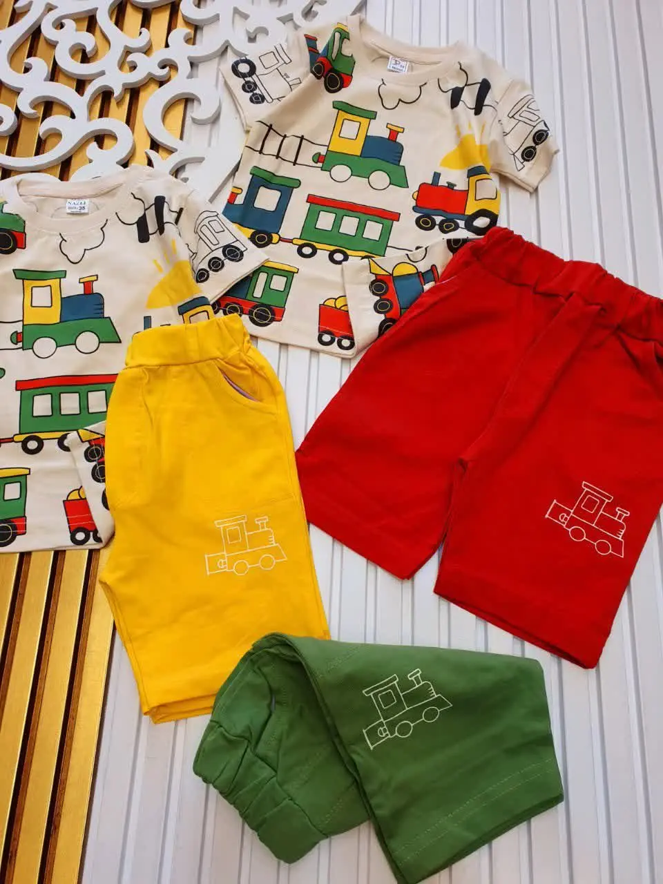 تیشرت شلوارک قطاری پنبه👌🏻
