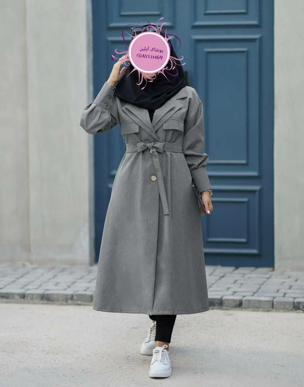 🔶️مانتو بلند دو یقه - آستین...