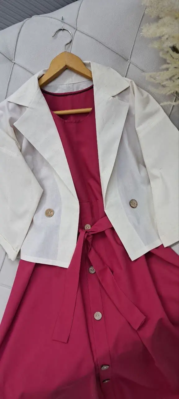 👚 نام: کت سارافن دکمه چوبی
