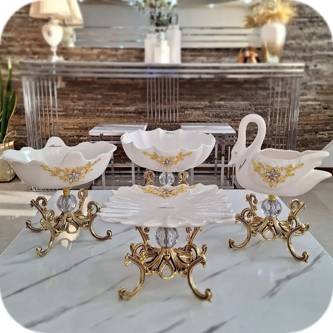 🌹سرویس چهارتیکه پذیرایی طرح آرشا 😍😍
