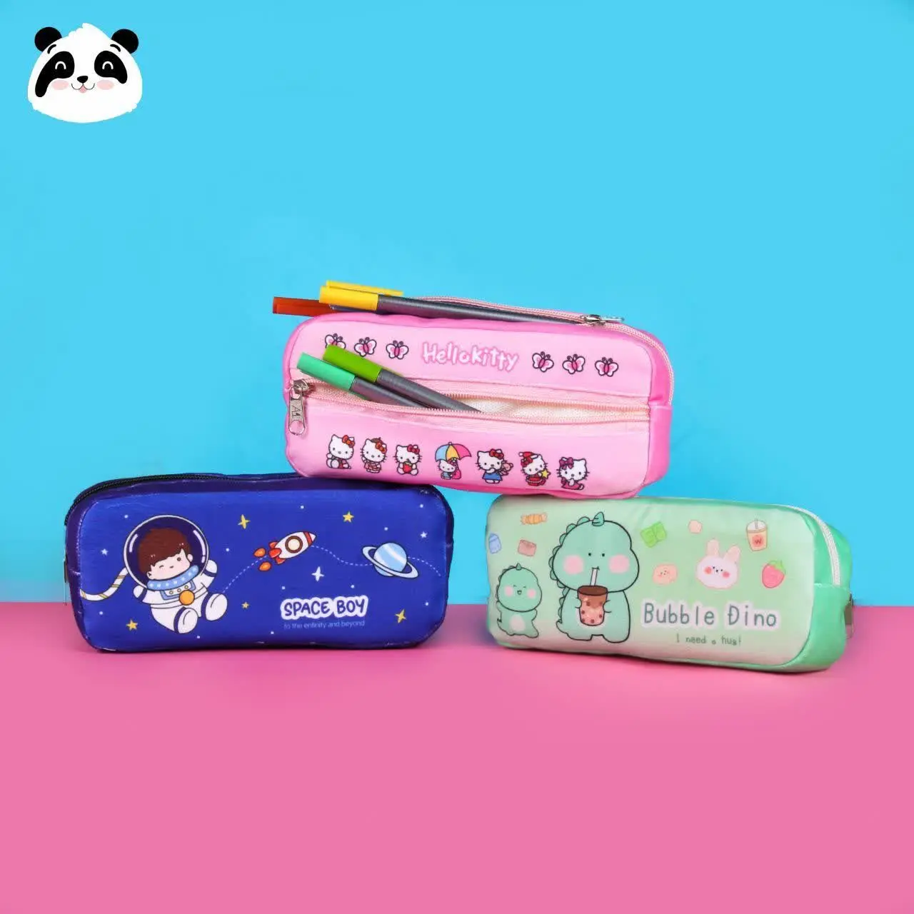 جا مدادی مخمل پارچه‌ای ۲ زیپ
