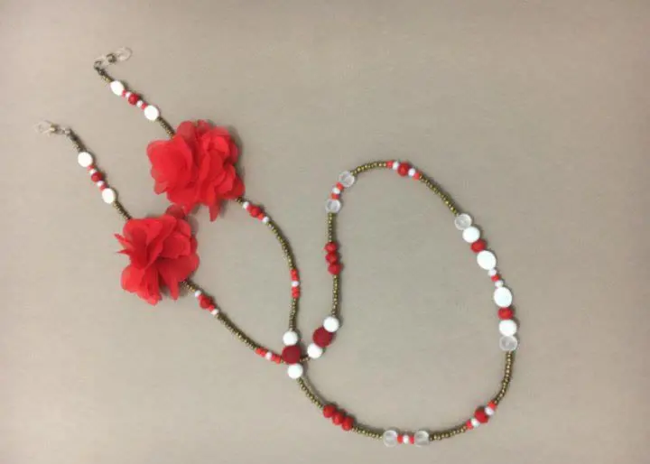 بندعینک گل با مروارید صدفی...