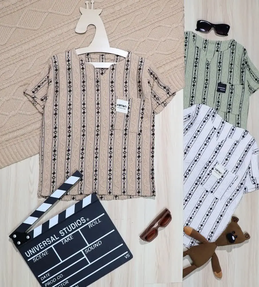 👫تیشرت پسرانه مراکشی یقه کوبایی راه مشکی 👫
