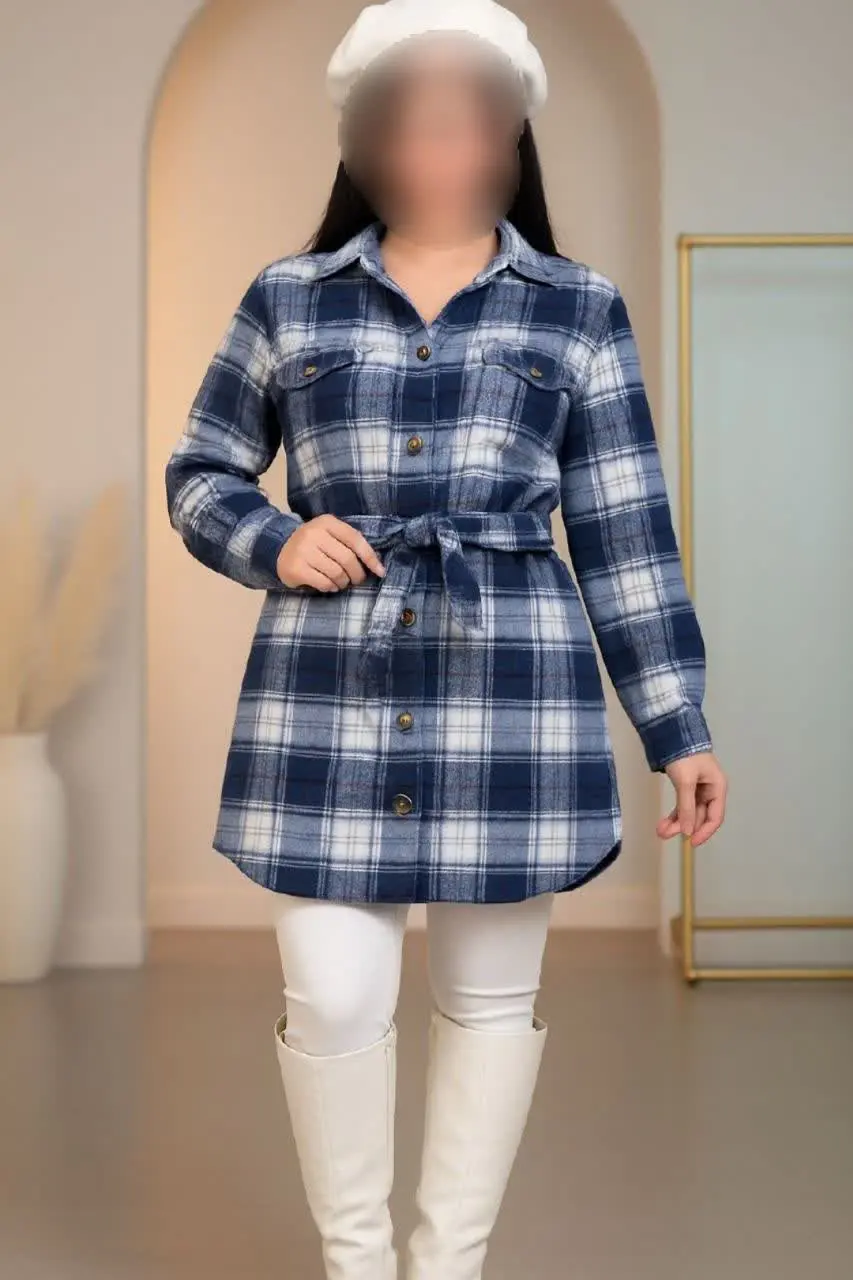 مانتو پشمی کمربنددار ۱۳۹۵