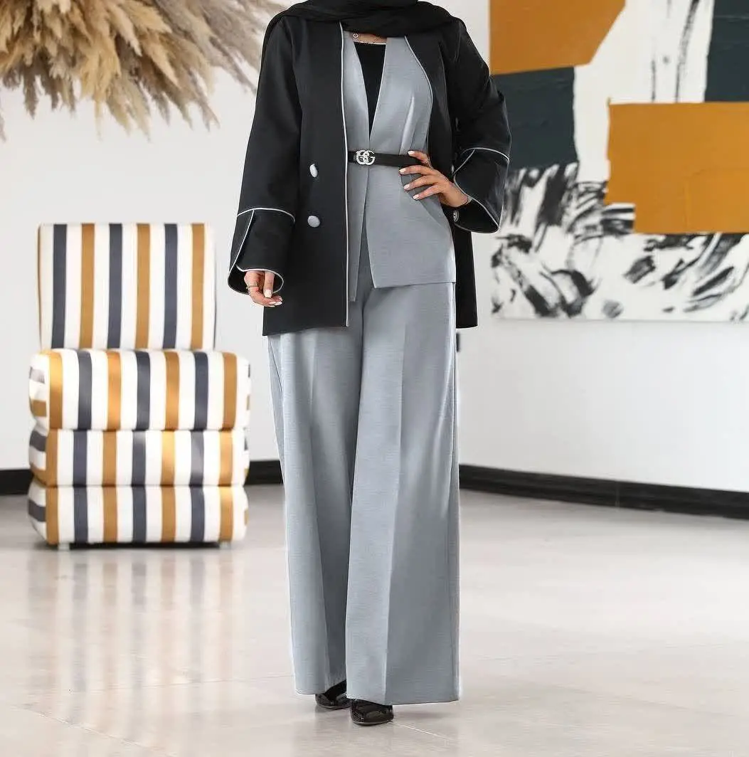 🌙نام: ست چهارتیکه لاکچری و جذااااب پامچال (، کت، وست، شلوار و کمربند) 
