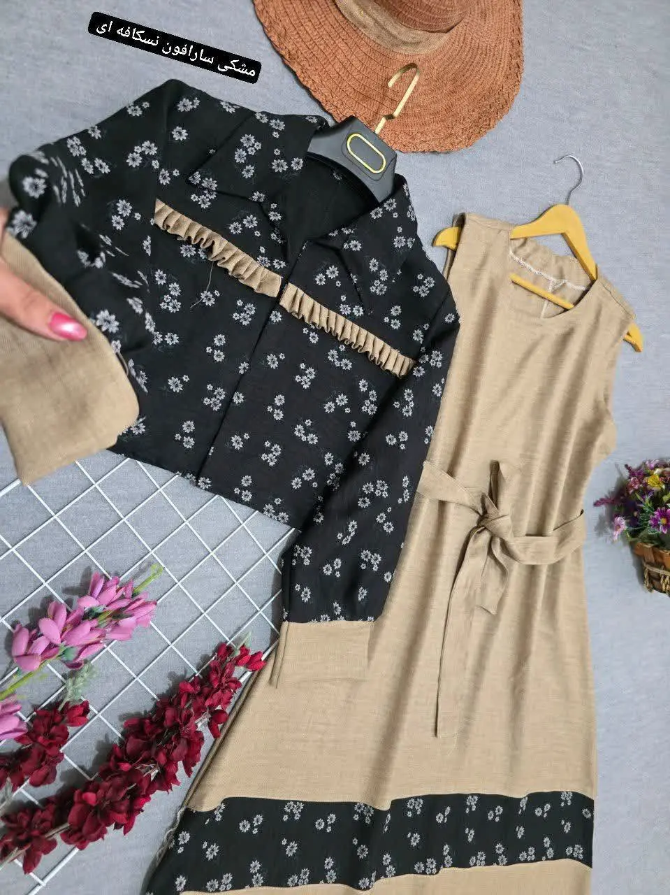 🛍نام: کت و سارافون گلدار ژاکلین
