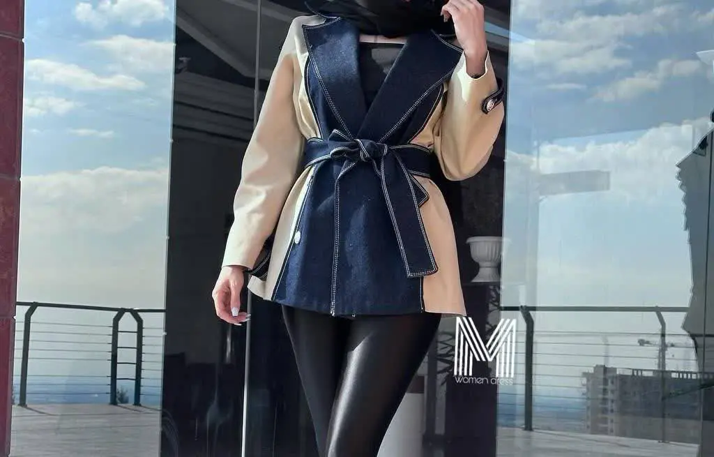 👚نام: کت ترکیبی مزونی تینا☂️
