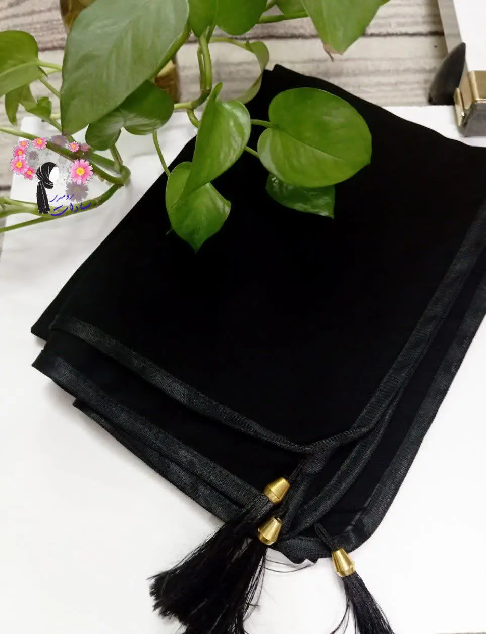 #شال #مشکی #کرپ نوارگاند😍
