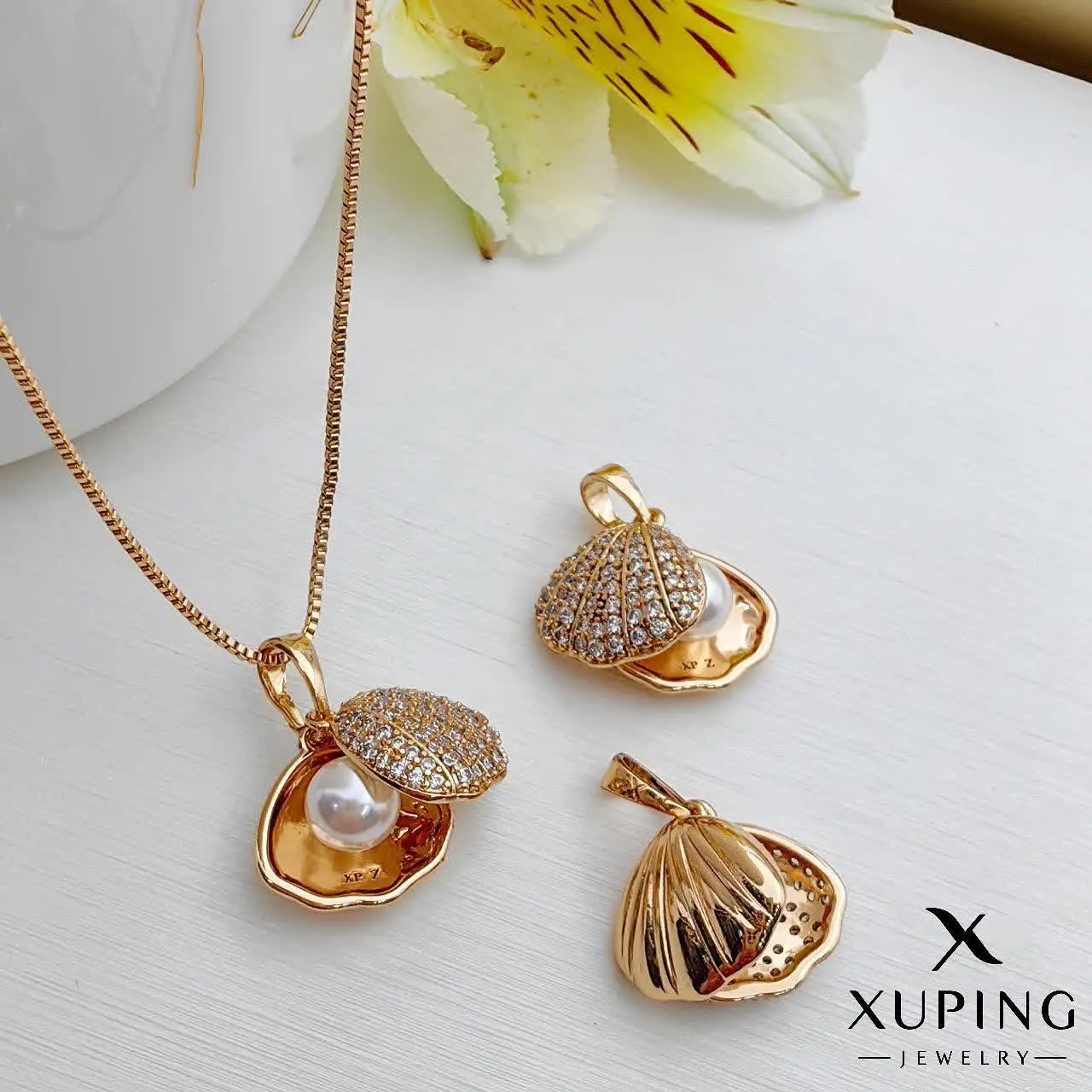 پلاک بدون زنجیر صدفی ژوپینگ...