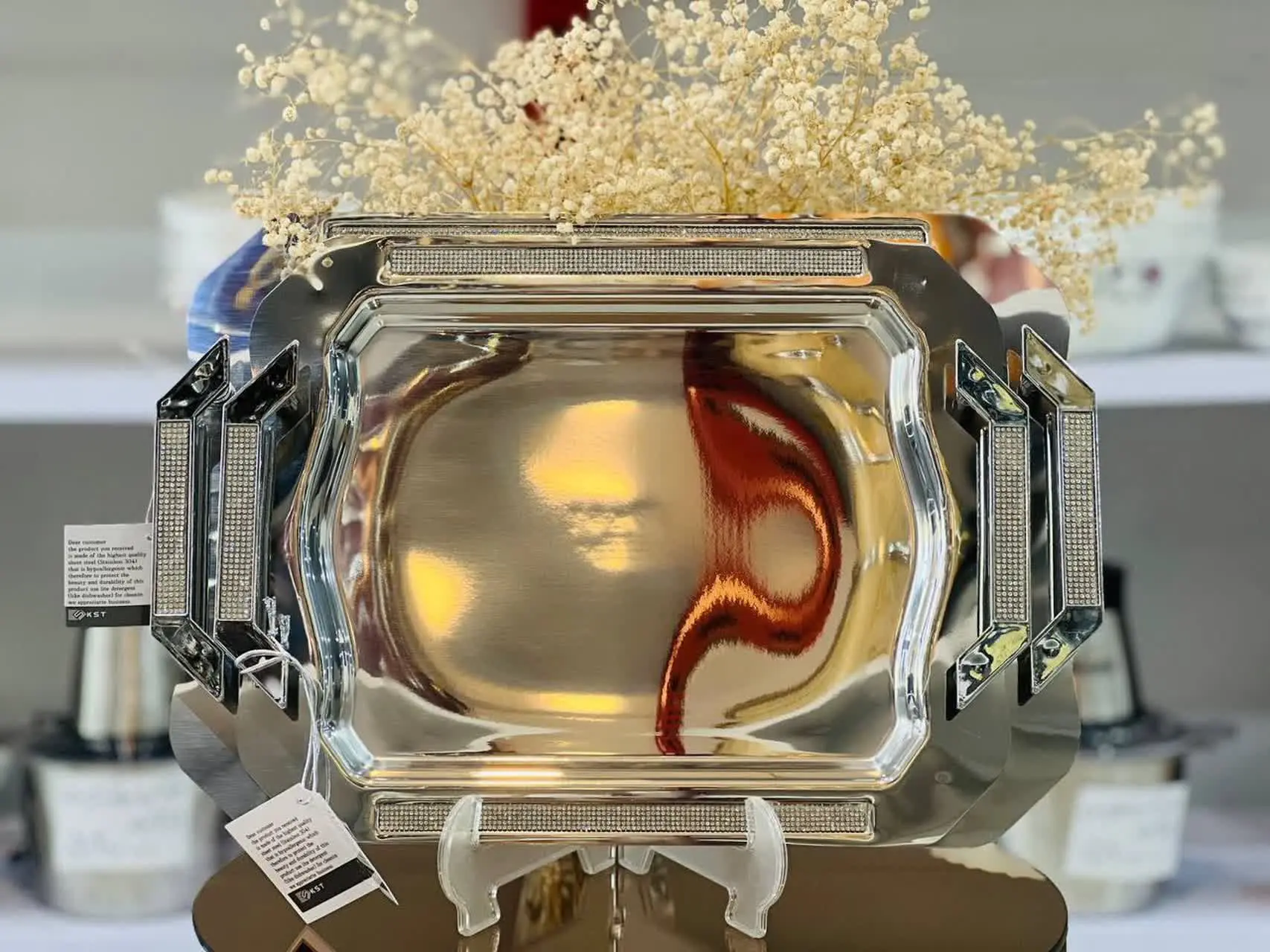 سینی جفتی تمام استیل KST
