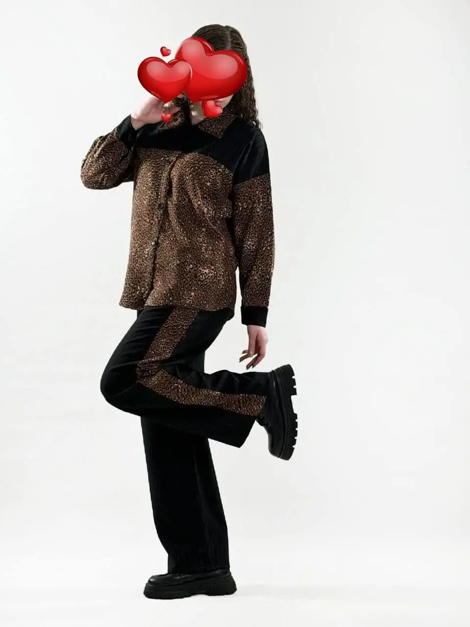 🎀 ست شومیز شلوار ترکیبی