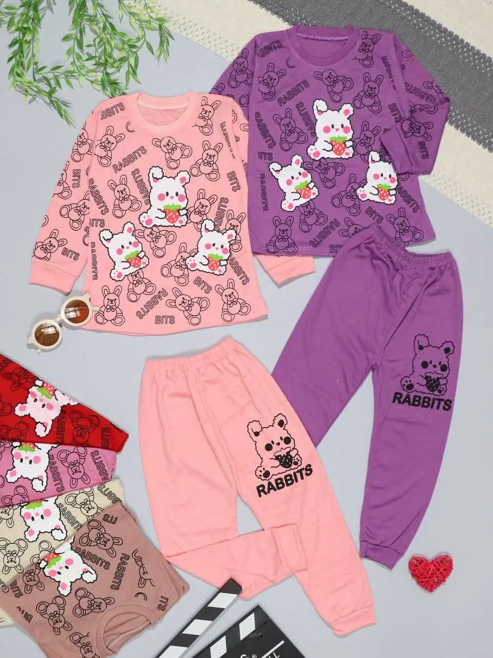 👫بلوز و شلوار چاپ خرس و خرگ...