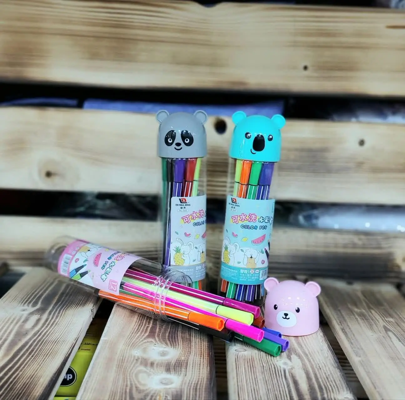 ماژیک لیوانی ۱۲ رنگ خرسی
