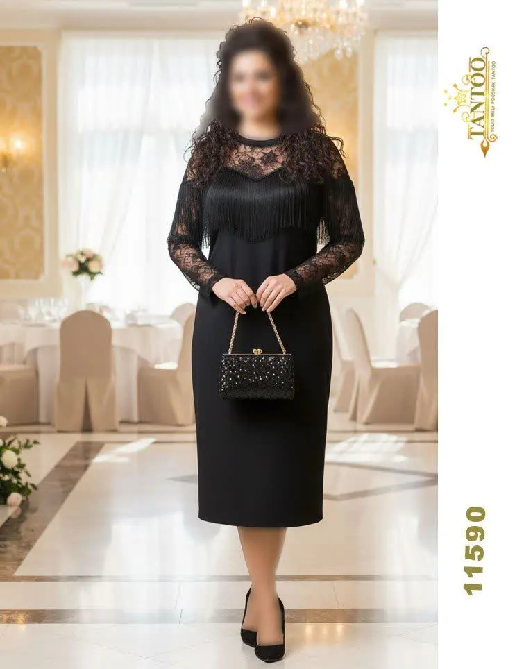 پیراهن مجلسی ریشه دارسایزبزرگ