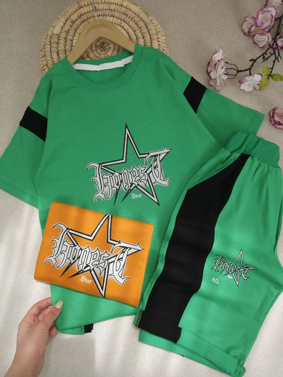 تیشرت شلوارک پسرانه طرح ستاره
