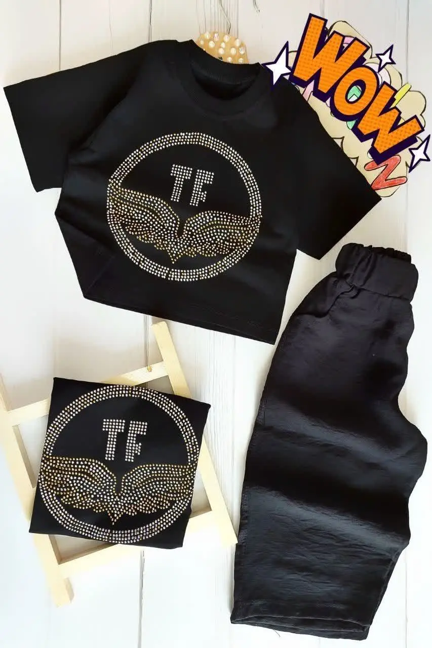 👚نام: کراپ شلوار نگین دار TF
