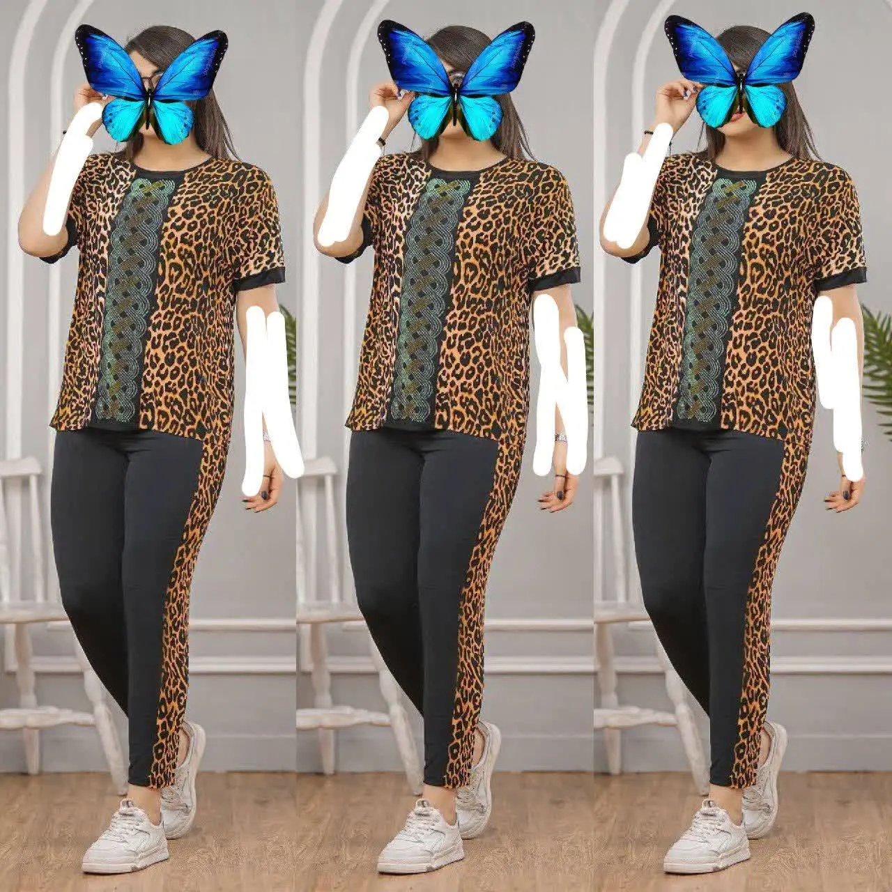 نام: تیشرت شلوارپرطرفدار وسط نگین دار
