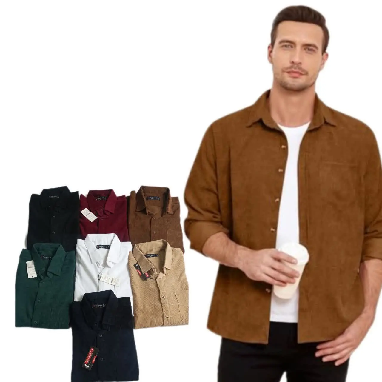 ⭕️پیراهن مخمل مردانه
