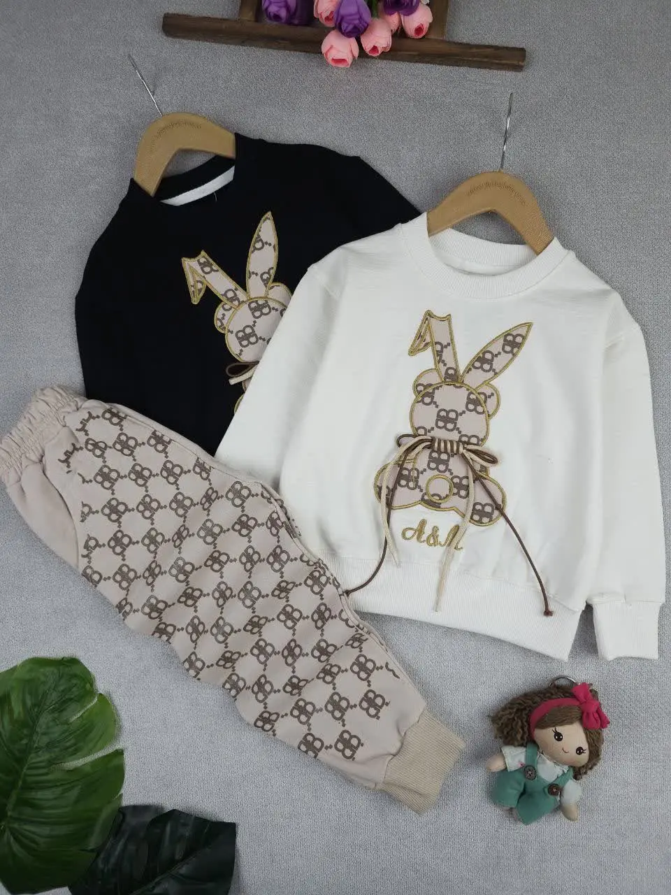 بلوز شلوار اسپرت خرگوش بندی
