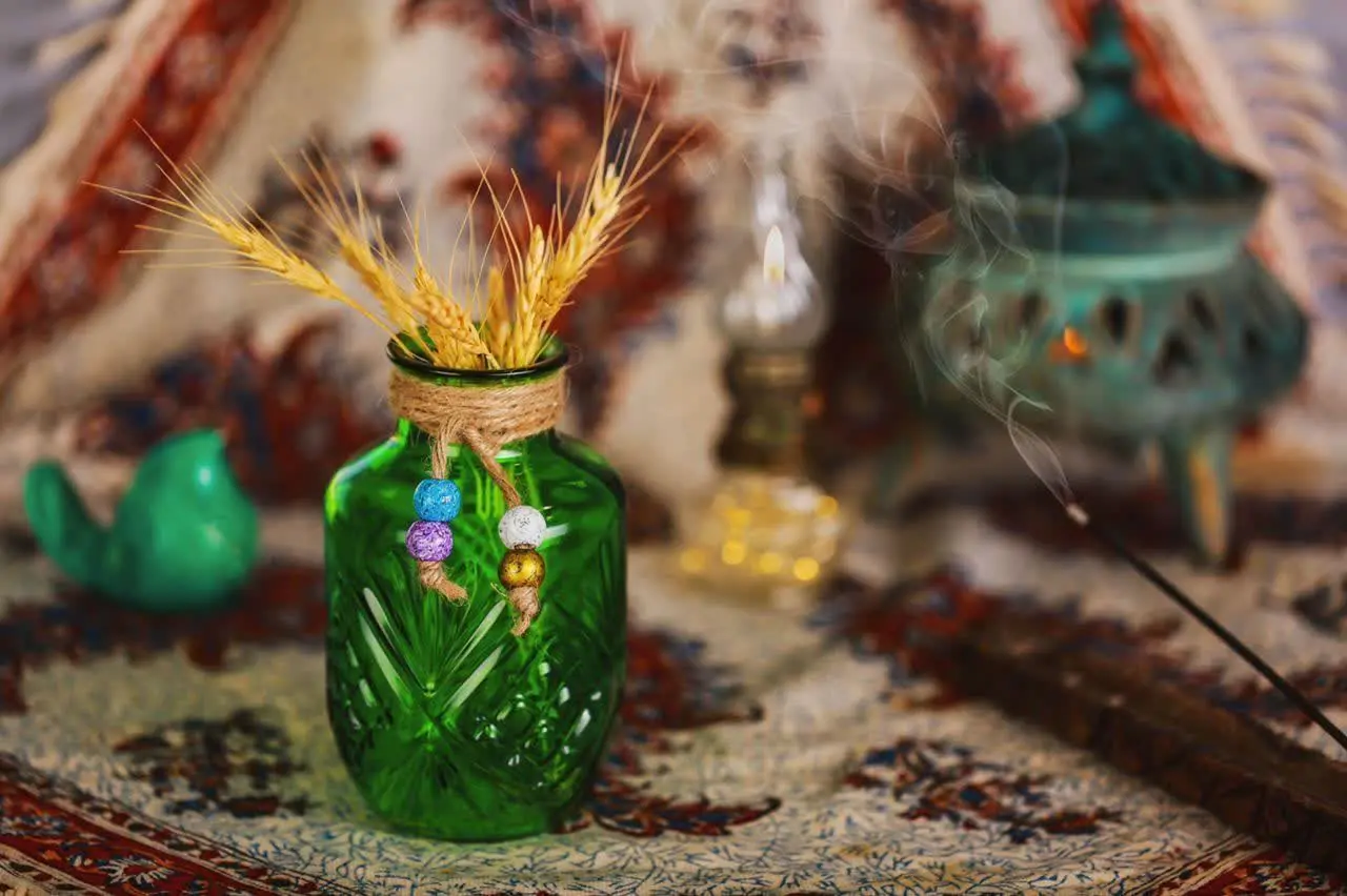 💥گلدان شیشه ای رنگی💥