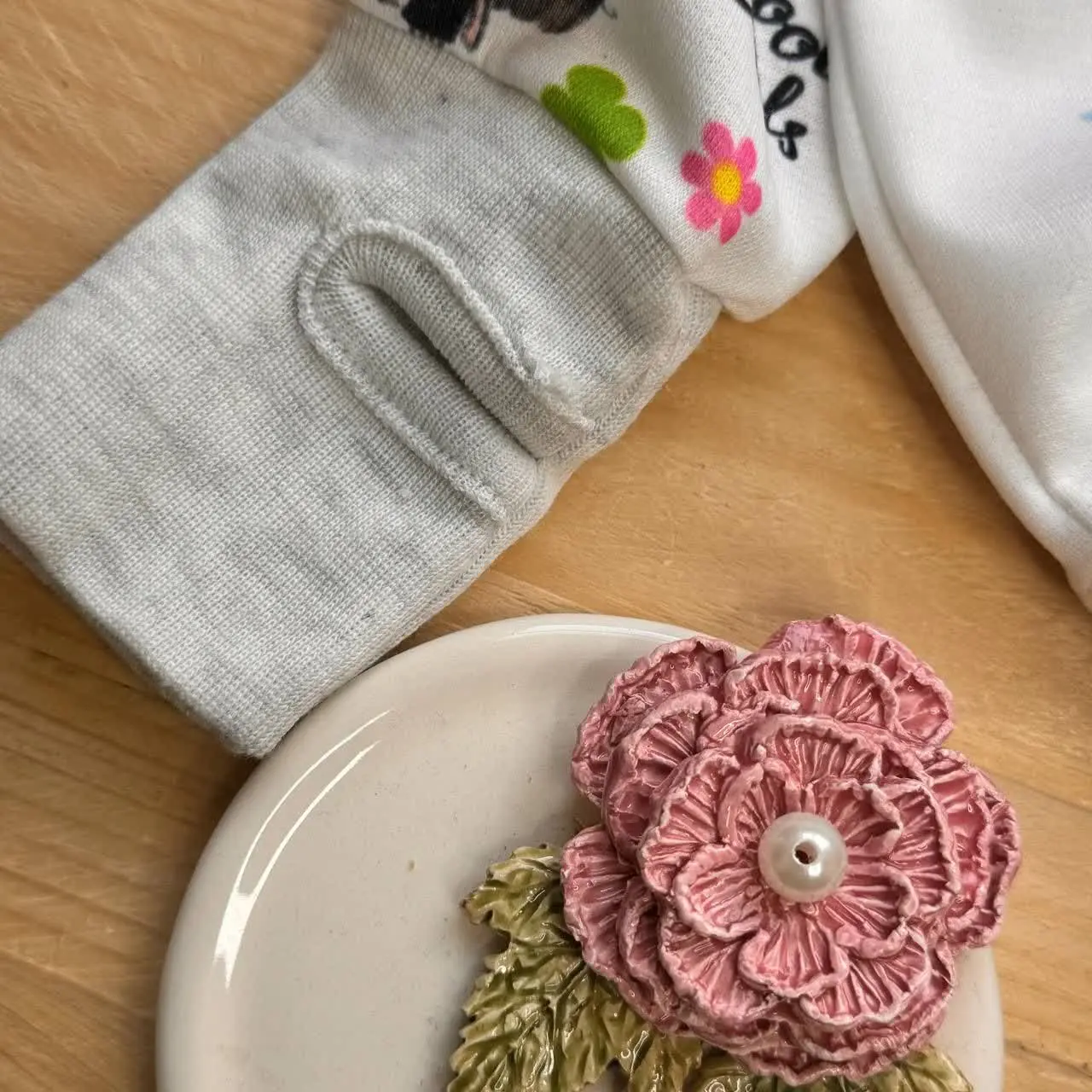 💞 ست آستین فینگردار دختر کلاهدار 💞
