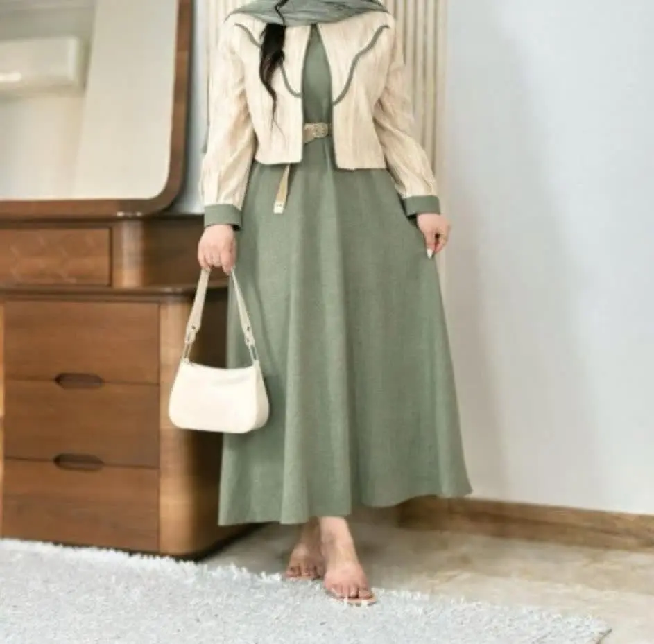 ☀️نام: کت سارافون الهه کمربند کنفی
